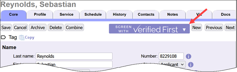 Image of Verified First Button