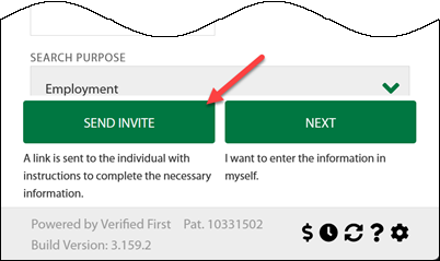 Image of Send Invite Button