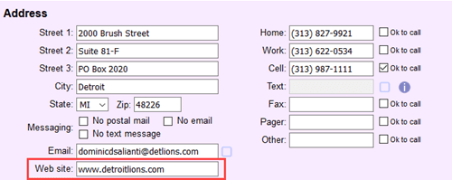 Image of Web site Field